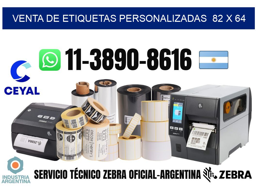 venta de etiquetas personalizadas  82 x 64