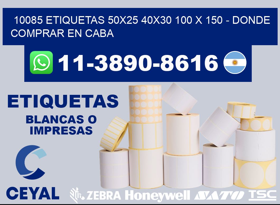 10085 etiquetas 50x25 40x30 100 x 150 - Donde Comprar en Caba