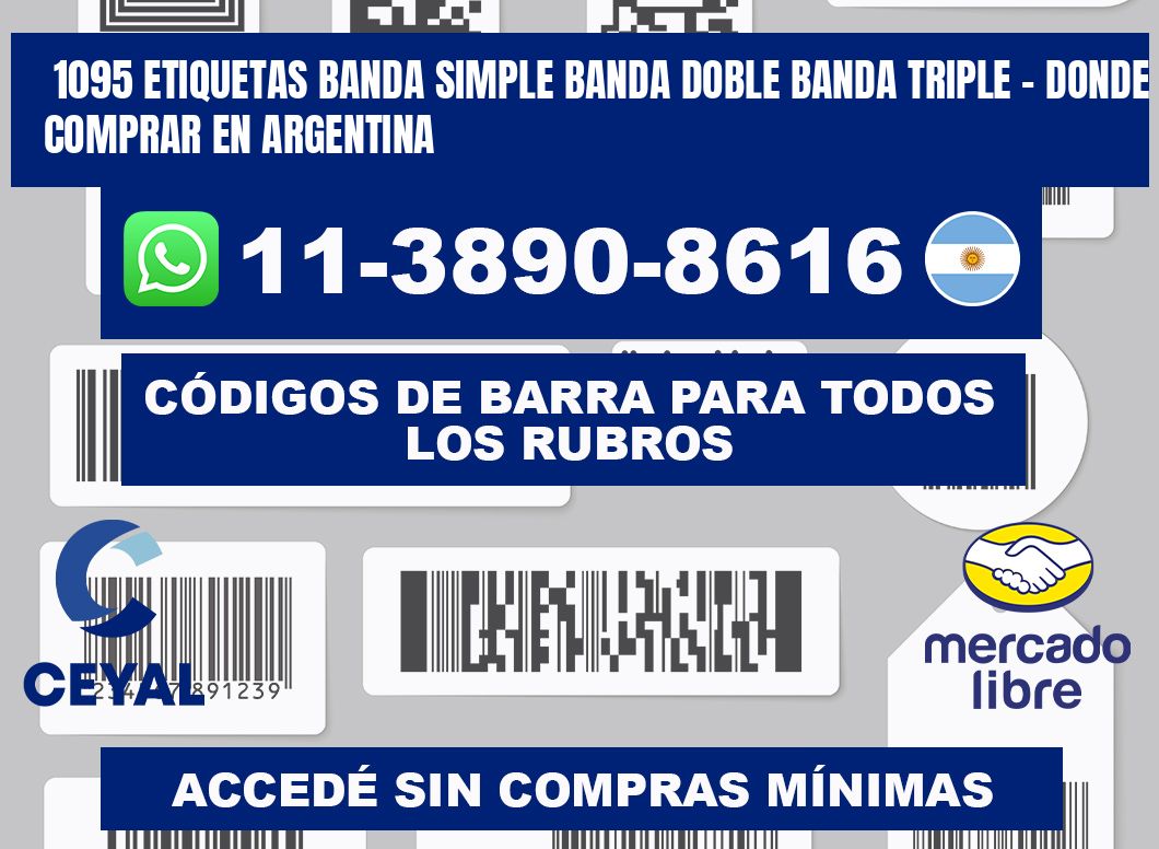 1095 etiquetas banda simple banda doble banda triple - Donde Comprar en Argentina