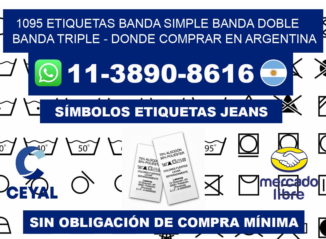 1095 etiquetas banda simple banda doble banda triple - Donde Comprar en Argentina
