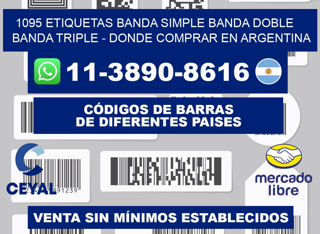 1095 etiquetas banda simple banda doble banda triple - Donde Comprar en Argentina