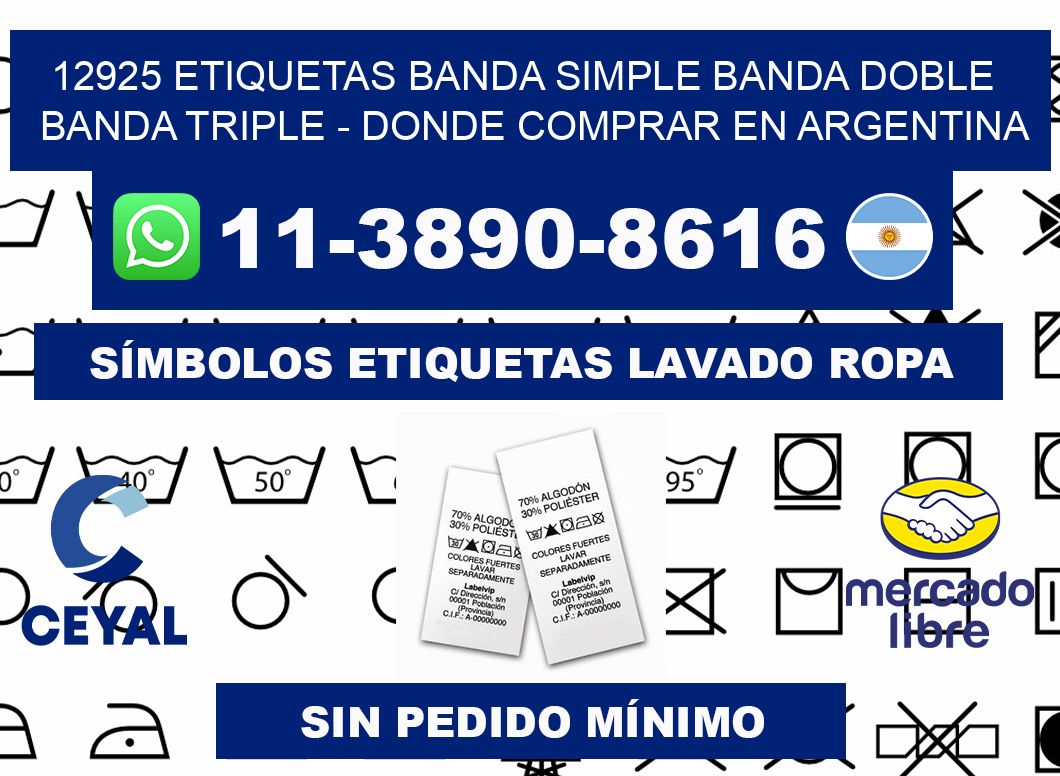 12925 etiquetas banda simple banda doble banda triple - Donde Comprar en Argentina