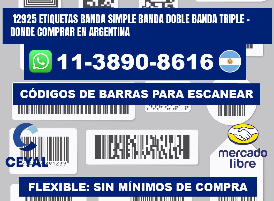 12925 etiquetas banda simple banda doble banda triple - Donde Comprar en Argentina