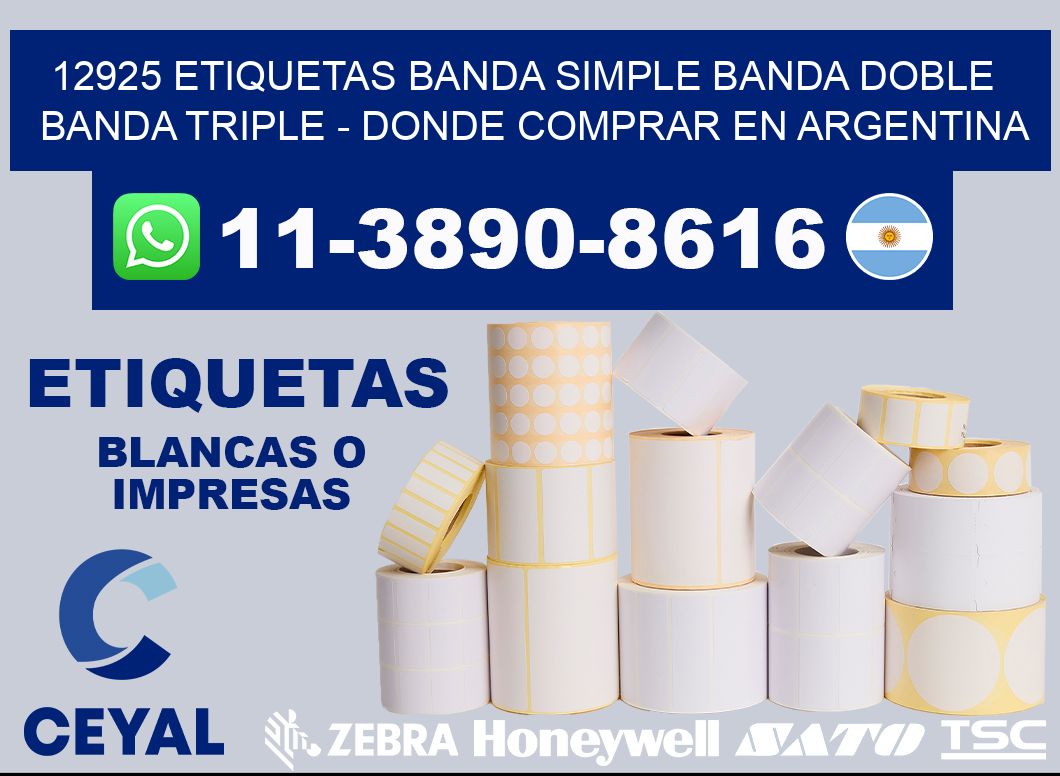 12925 etiquetas banda simple banda doble banda triple - Donde Comprar en Argentina