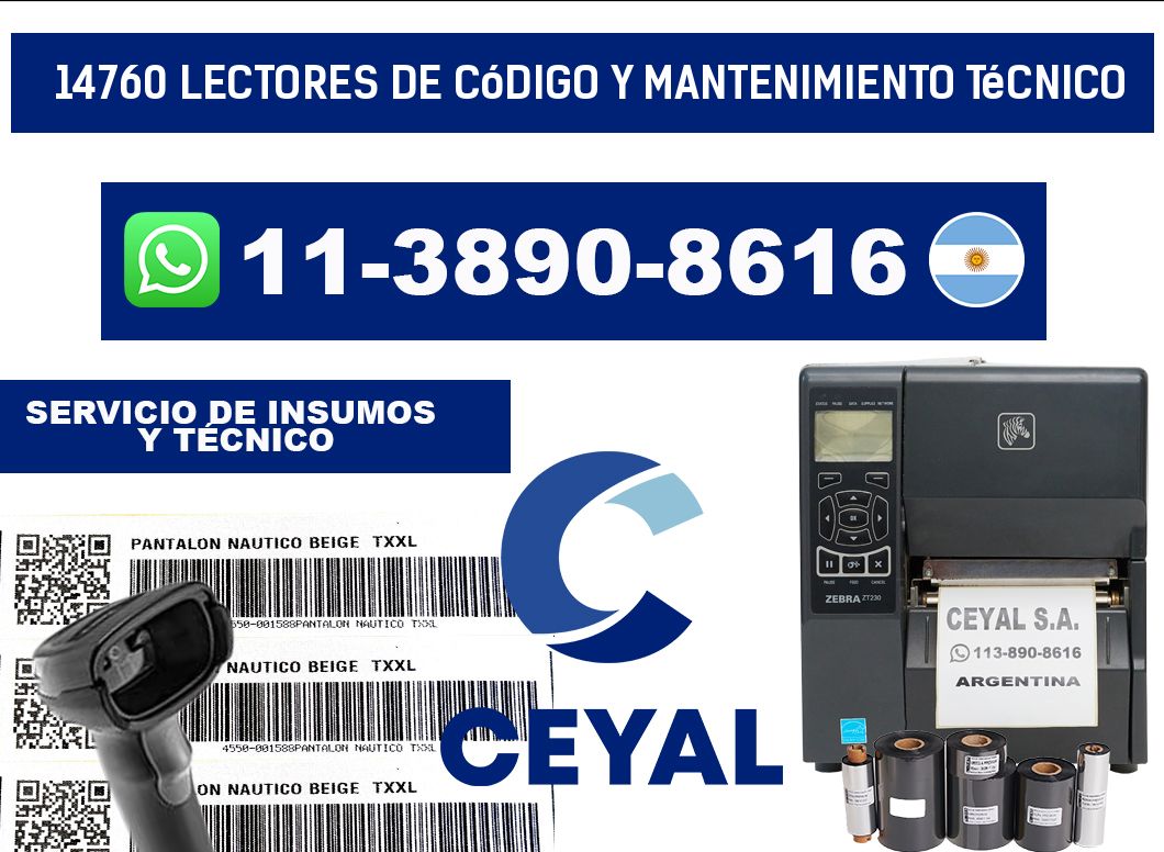 14760 Lectores de Código y Mantenimiento Técnico