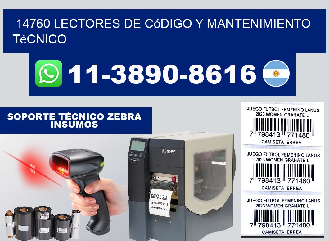 14760 Lectores de Código y Mantenimiento Técnico