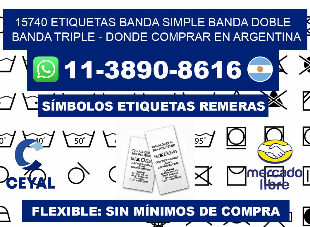 15740 etiquetas banda simple banda doble banda triple - Donde Comprar en Argentina