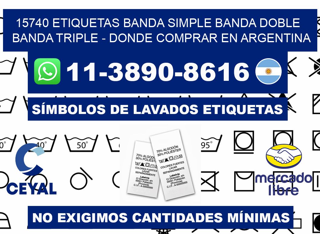 15740 etiquetas banda simple banda doble banda triple - Donde Comprar en Argentina