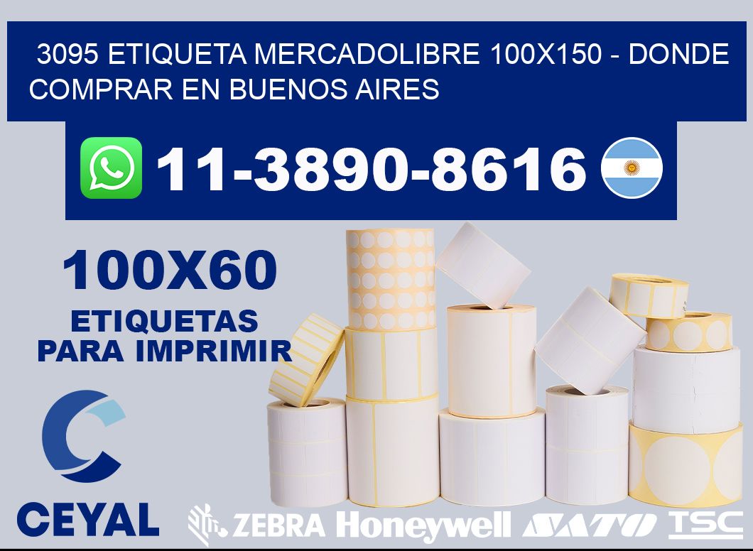 3095 etiqueta MercadoLibre 100x150 - Donde Comprar en Buenos Aires
