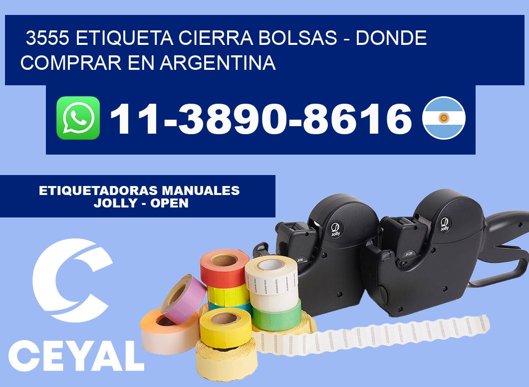 3555 etiqueta Cierra Bolsas - Donde Comprar en Argentina