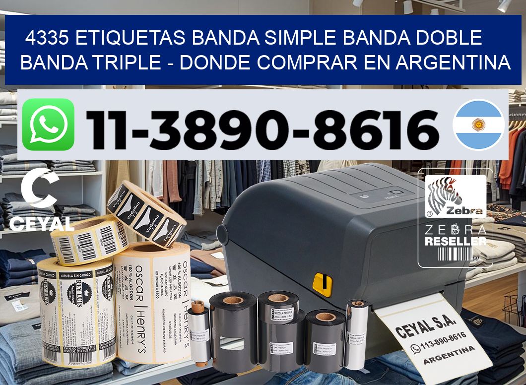 4335 etiquetas banda simple banda doble banda triple – Donde Comprar en Argentina