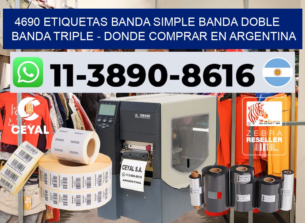 4690 etiquetas banda simple banda doble banda triple – Donde Comprar en Argentina