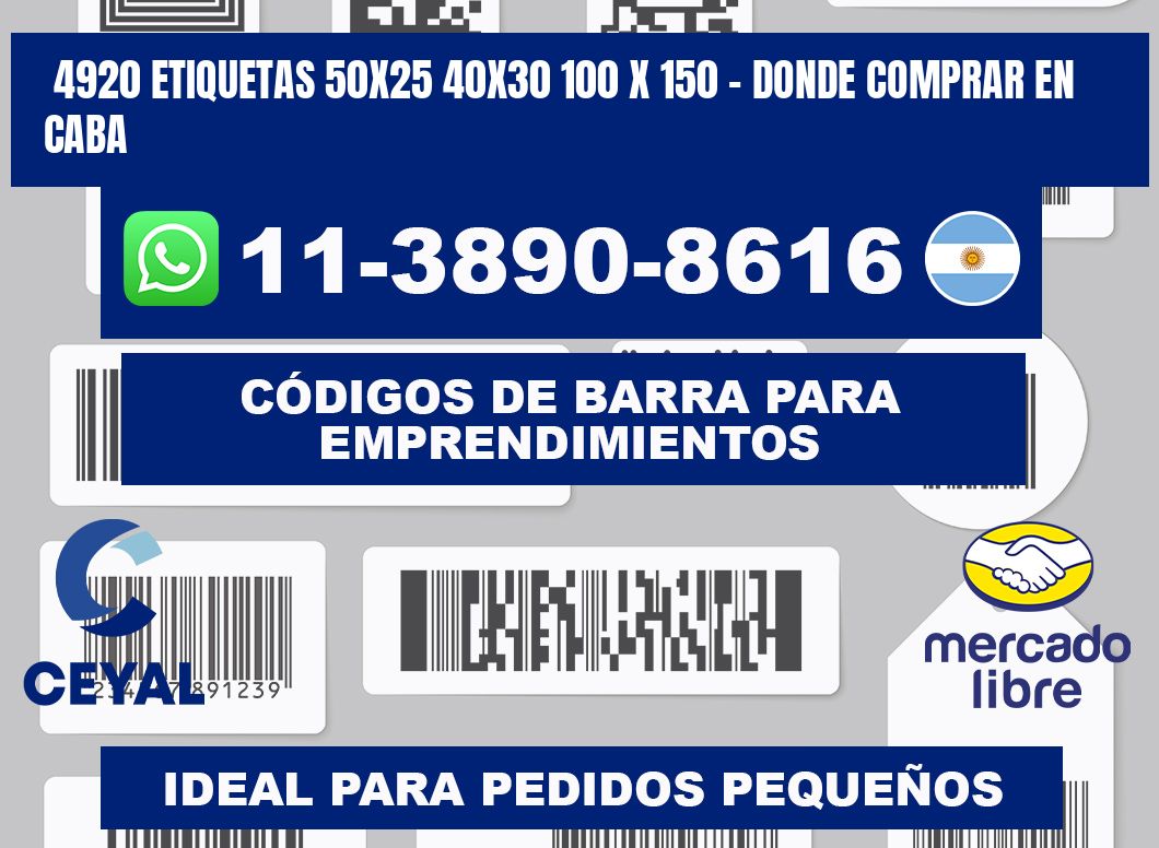 4920 etiquetas 50x25 40x30 100 x 150 - Donde Comprar en Caba