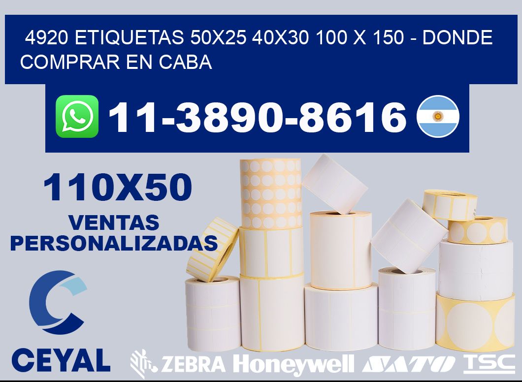 4920 etiquetas 50x25 40x30 100 x 150 - Donde Comprar en Caba