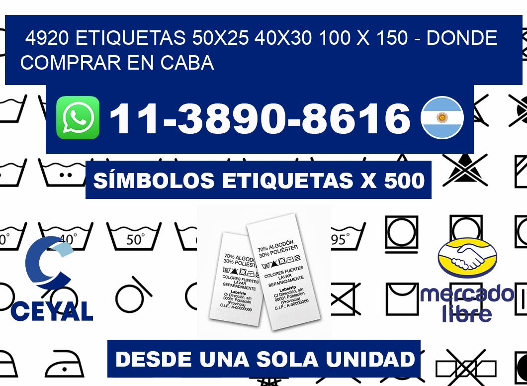 4920 etiquetas 50x25 40x30 100 x 150 - Donde Comprar en Caba