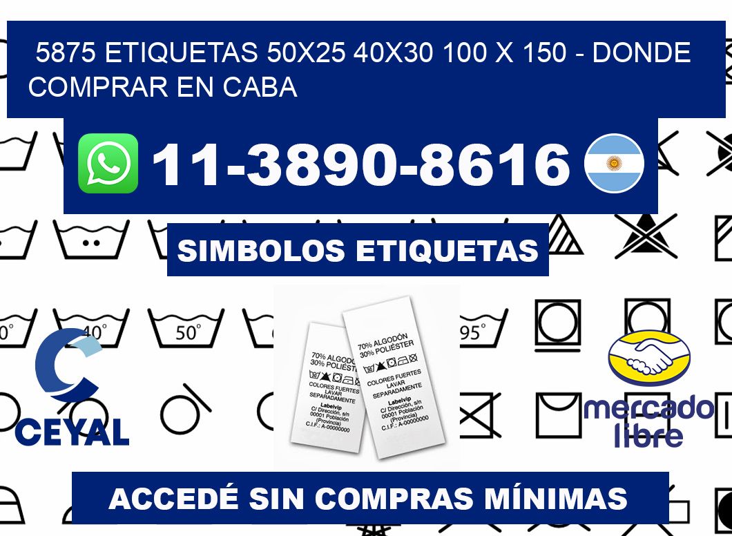 5875 etiquetas 50x25 40x30 100 x 150 - Donde Comprar en Caba