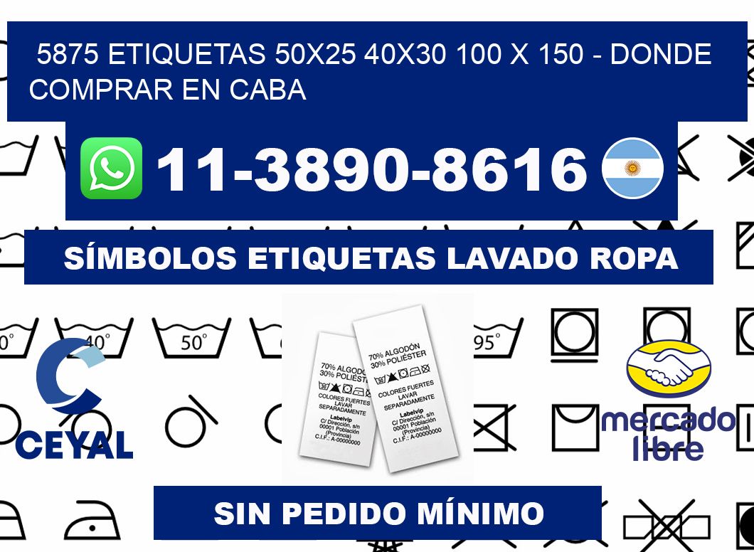 5875 etiquetas 50x25 40x30 100 x 150 - Donde Comprar en Caba