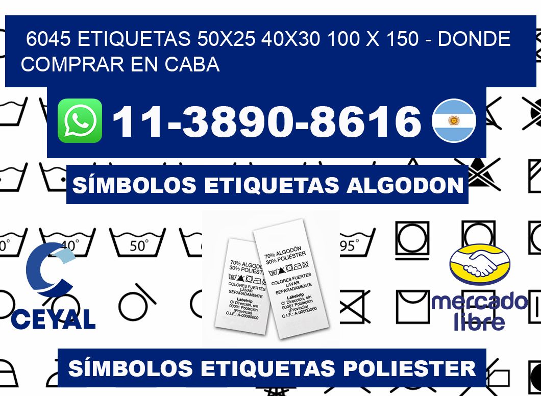 6045 etiquetas 50x25 40x30 100 x 150 - Donde Comprar en Caba