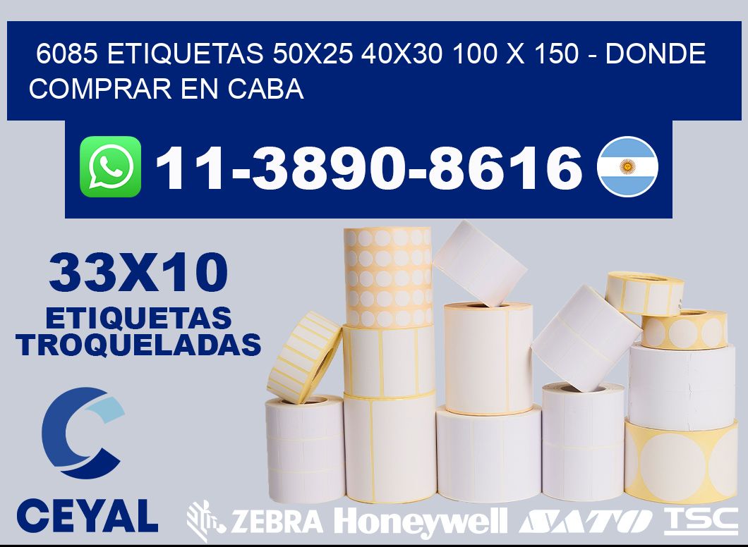 6085 etiquetas 50x25 40x30 100 x 150 - Donde Comprar en Caba