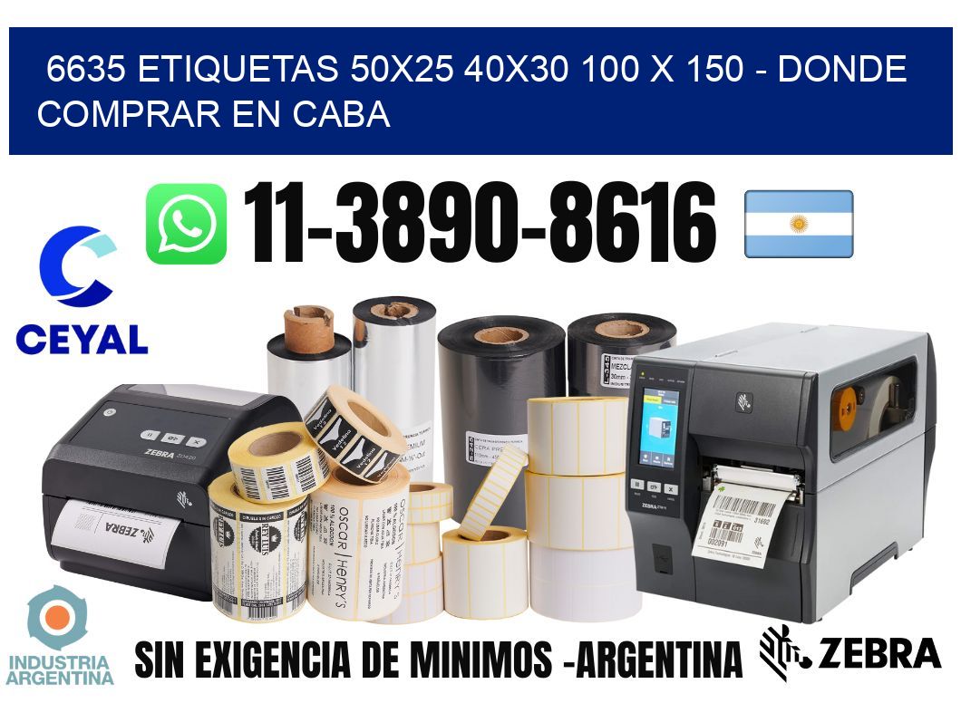 6635 etiquetas 50x25 40x30 100 x 150 - Donde Comprar en Caba