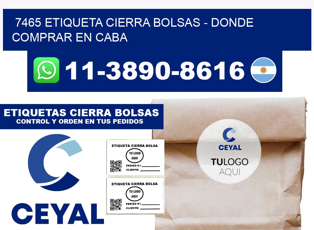7465 etiqueta Cierra Bolsas - Donde Comprar en Caba