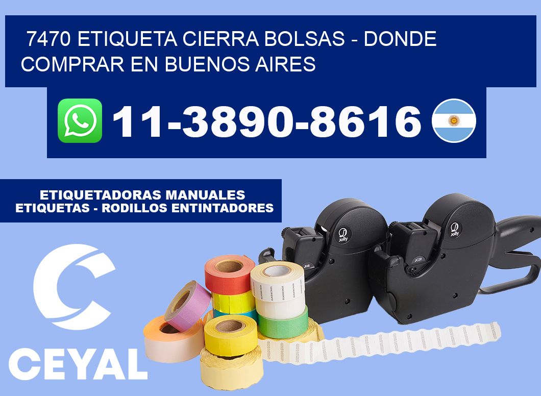 7470 etiqueta Cierra Bolsas - Donde Comprar en Buenos Aires