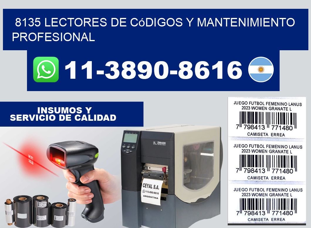 8135 Lectores de Códigos y Mantenimiento Profesional