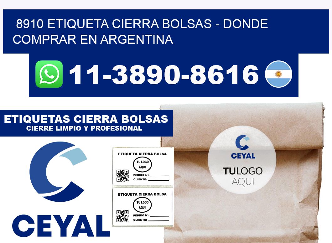 8910 etiqueta Cierra Bolsas - Donde Comprar en Argentina