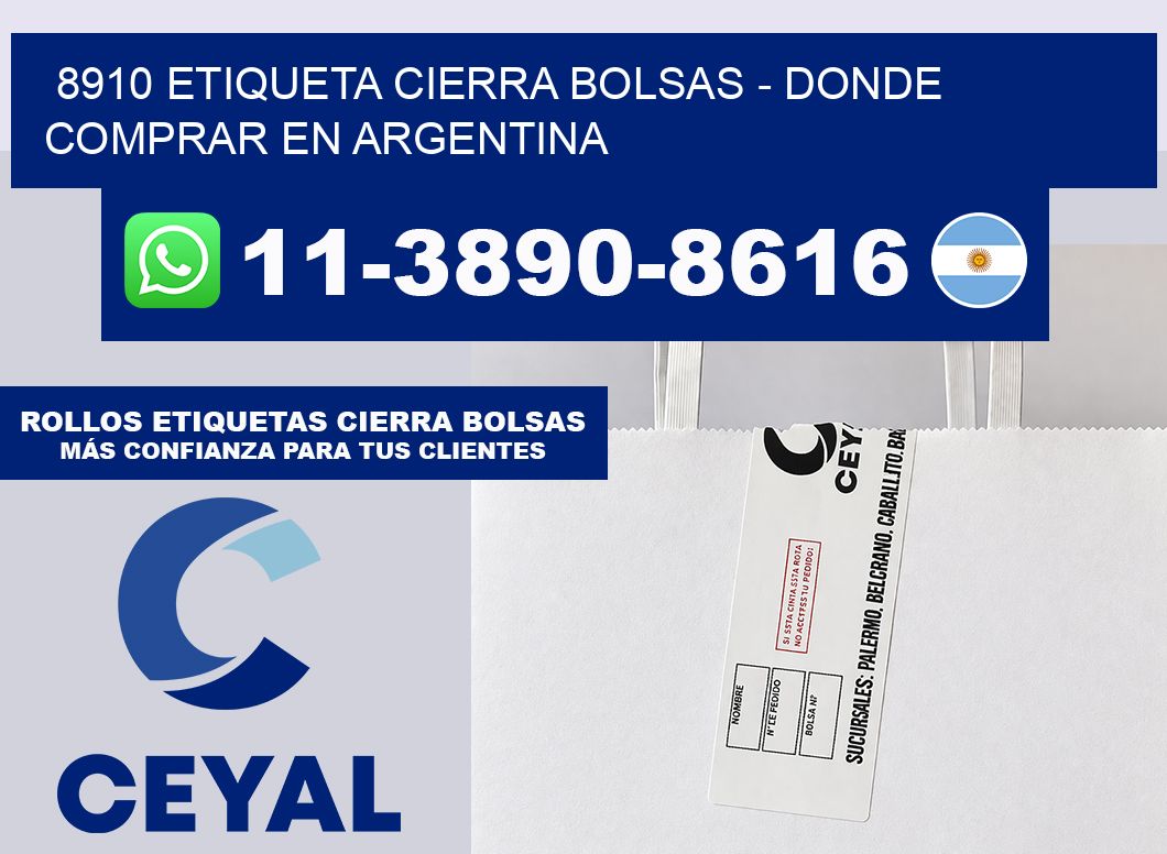 8910 etiqueta Cierra Bolsas – Donde Comprar en Argentina