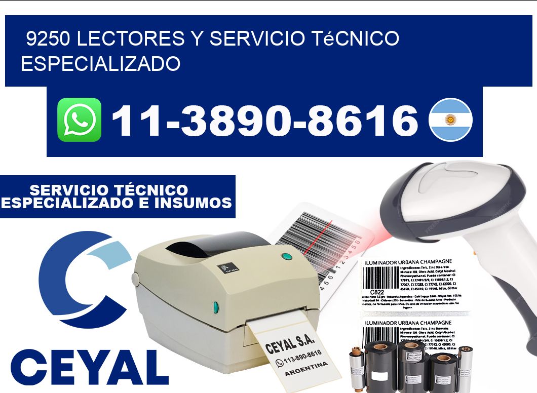 9250 Lectores y Servicio Técnico Especializado