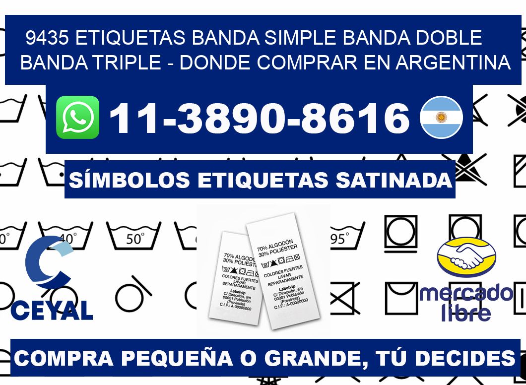 9435 etiquetas banda simple banda doble banda triple - Donde Comprar en Argentina