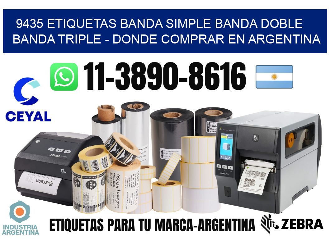 9435 etiquetas banda simple banda doble banda triple - Donde Comprar en Argentina