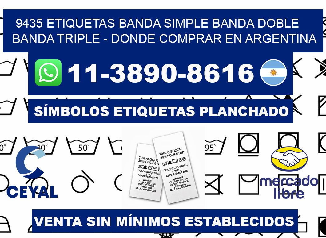 9435 etiquetas banda simple banda doble banda triple - Donde Comprar en Argentina