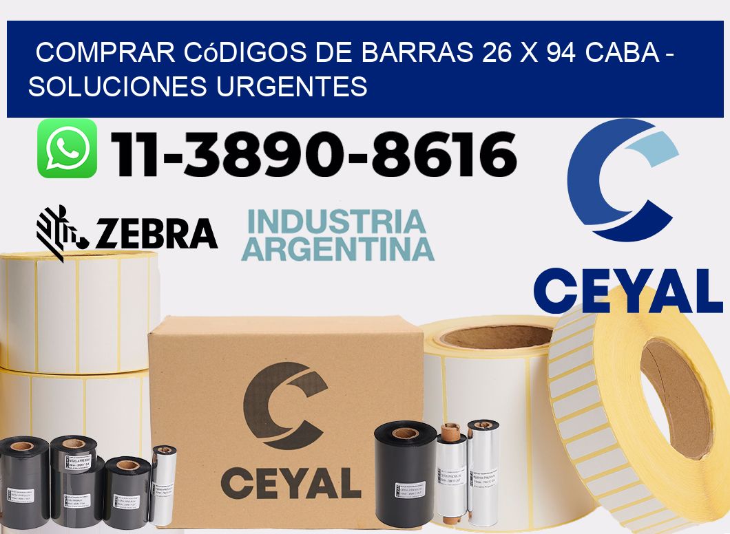 Comprar códigos de barras 26 x 94 CABA - soluciones urgentes