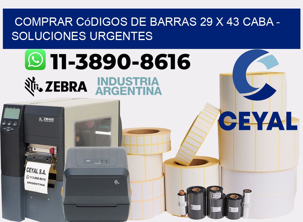 Comprar códigos de barras 29 x 43 CABA - soluciones urgentes