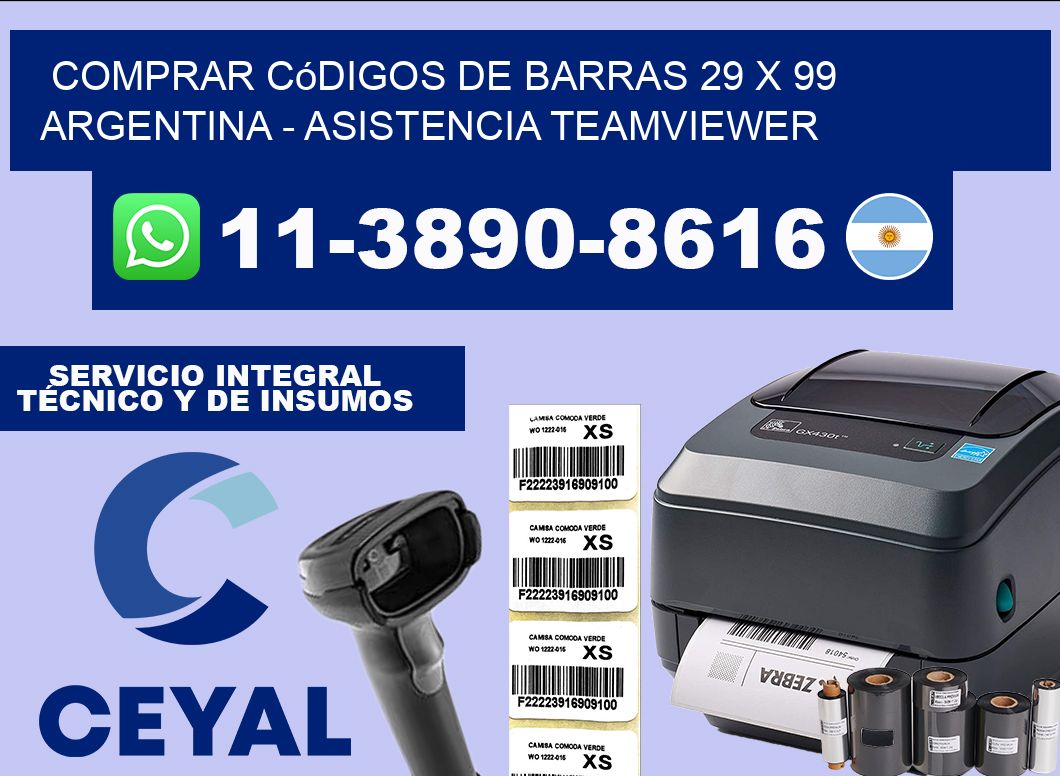 Comprar códigos de barras 29 x 99 argentina – asistencia teamviewer
