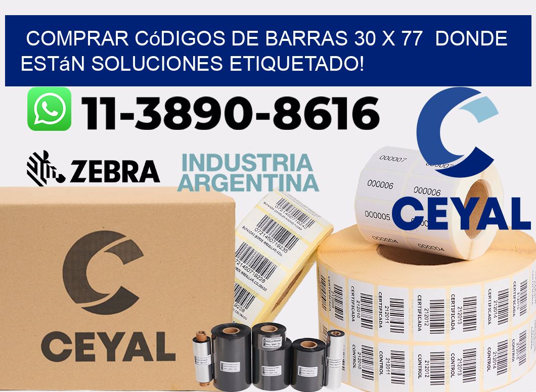 Comprar códigos de barras 30 x 77  donde están soluciones etiquetado!