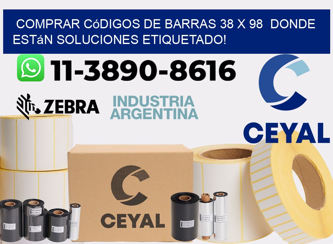 Comprar códigos de barras 38 x 98  donde están soluciones etiquetado!