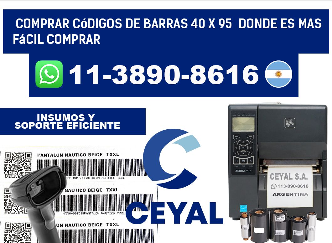 Comprar códigos de barras 40 x 95  Donde es mas fácil comprar