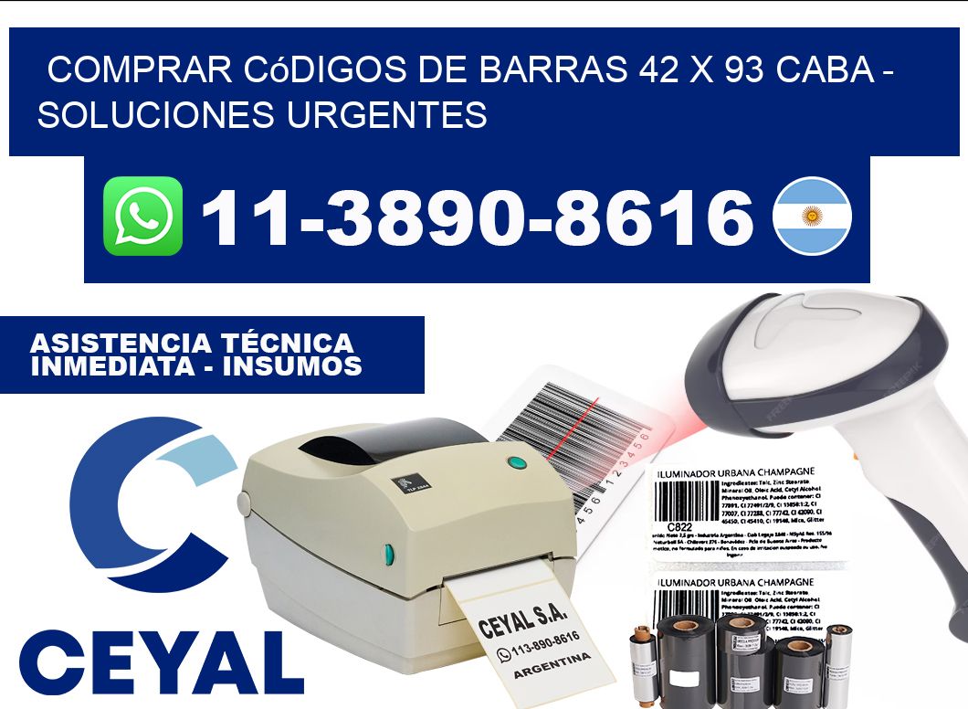 Comprar códigos de barras 42 x 93 CABA - soluciones urgentes
