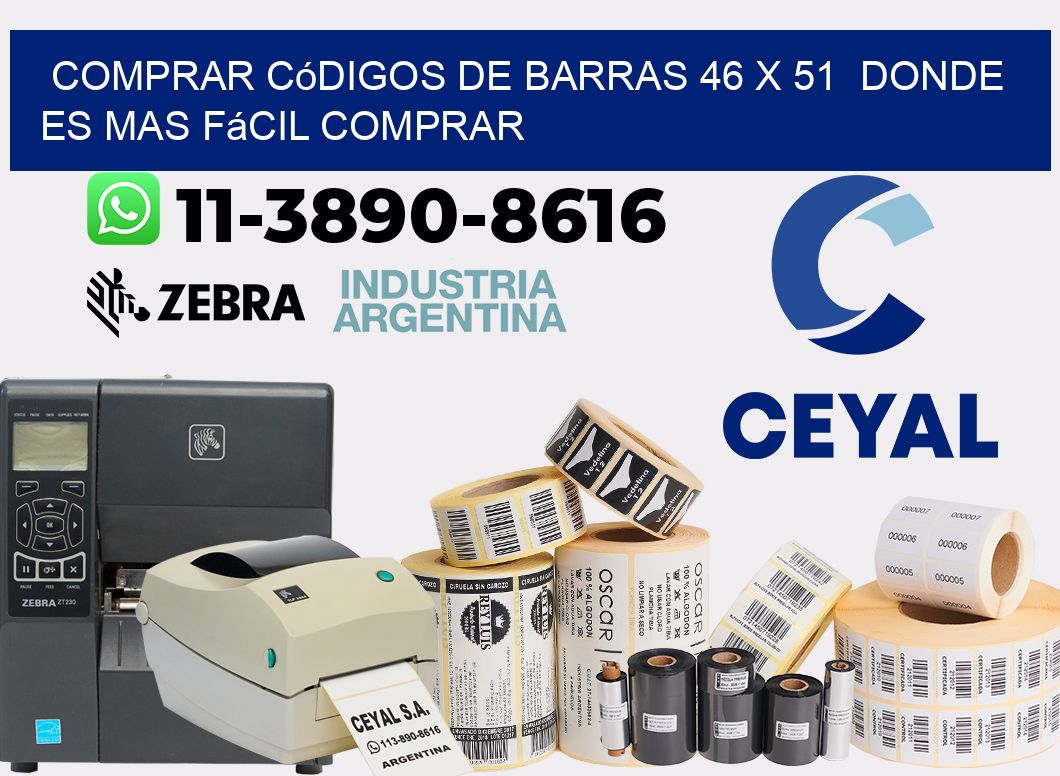 Comprar códigos de barras 46 x 51  Donde es mas fácil comprar