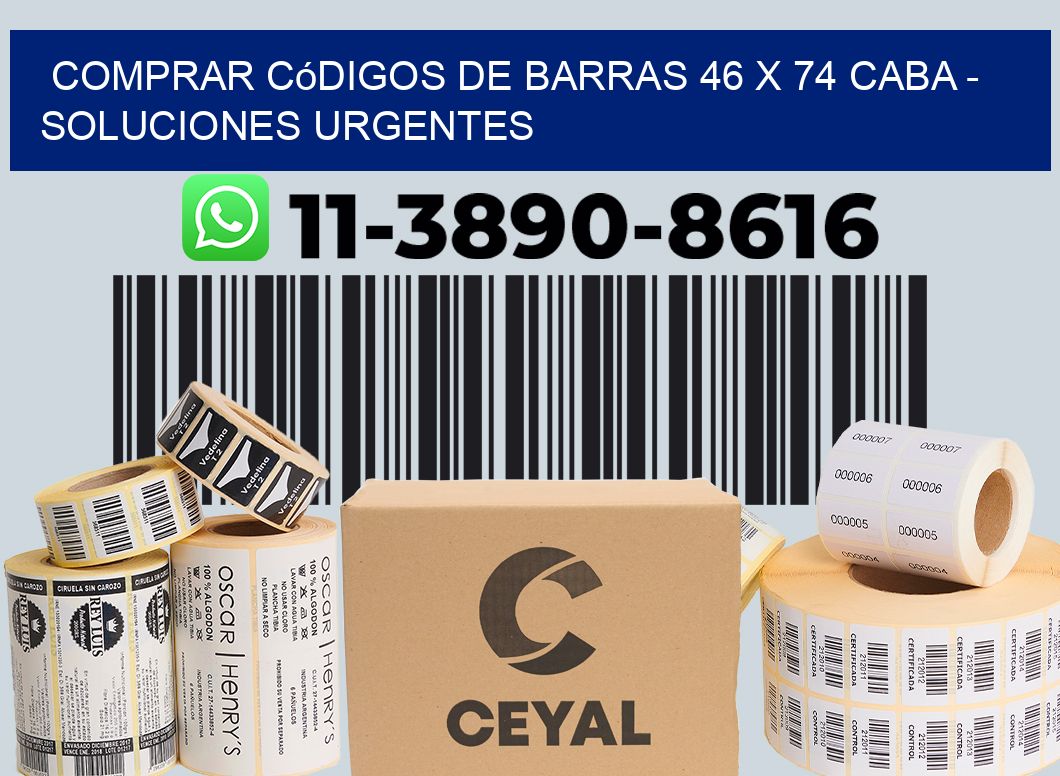 Comprar códigos de barras 46 x 74 CABA - soluciones urgentes
