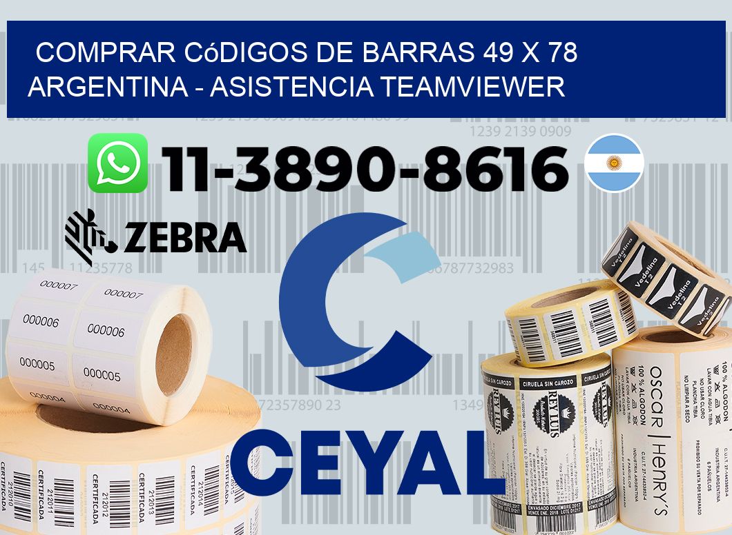 Comprar códigos de barras 49 x 78 argentina - asistencia teamviewer