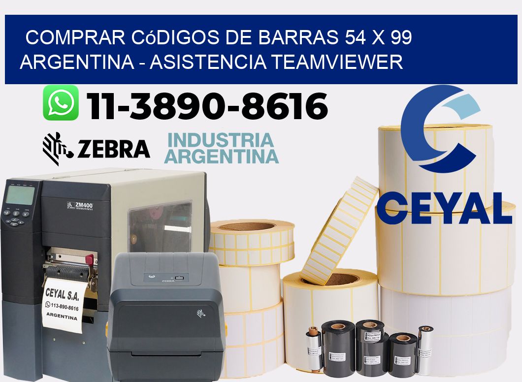 Comprar códigos de barras 54 x 99 argentina - asistencia teamviewer