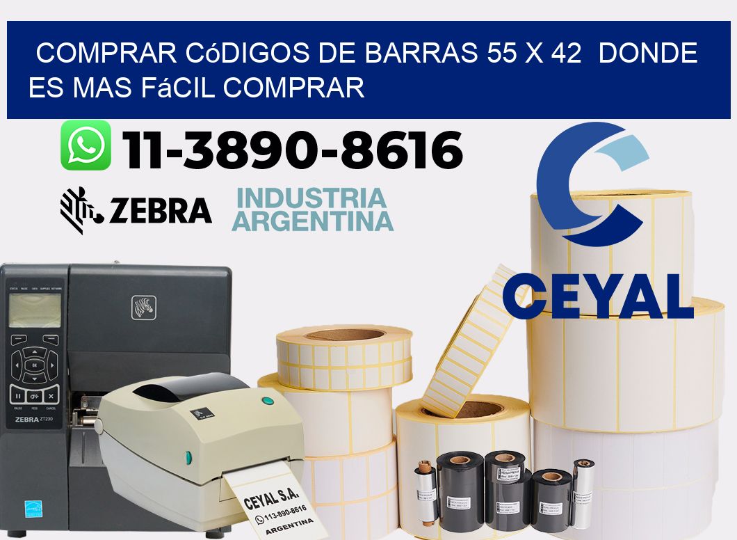 Comprar códigos de barras 55 x 42  Donde es mas fácil comprar