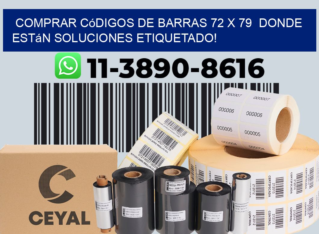 Comprar códigos de barras 72 x 79  donde están soluciones etiquetado!