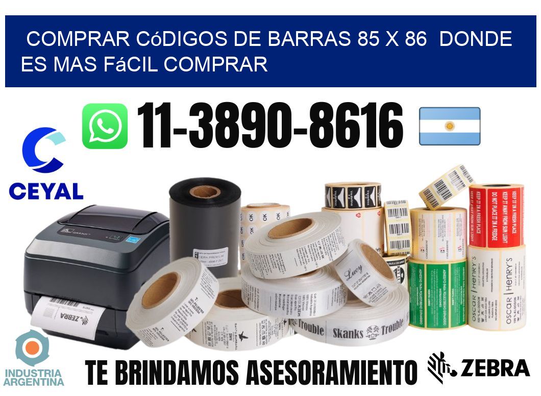 Comprar códigos de barras 85 x 86  Donde es mas fácil comprar