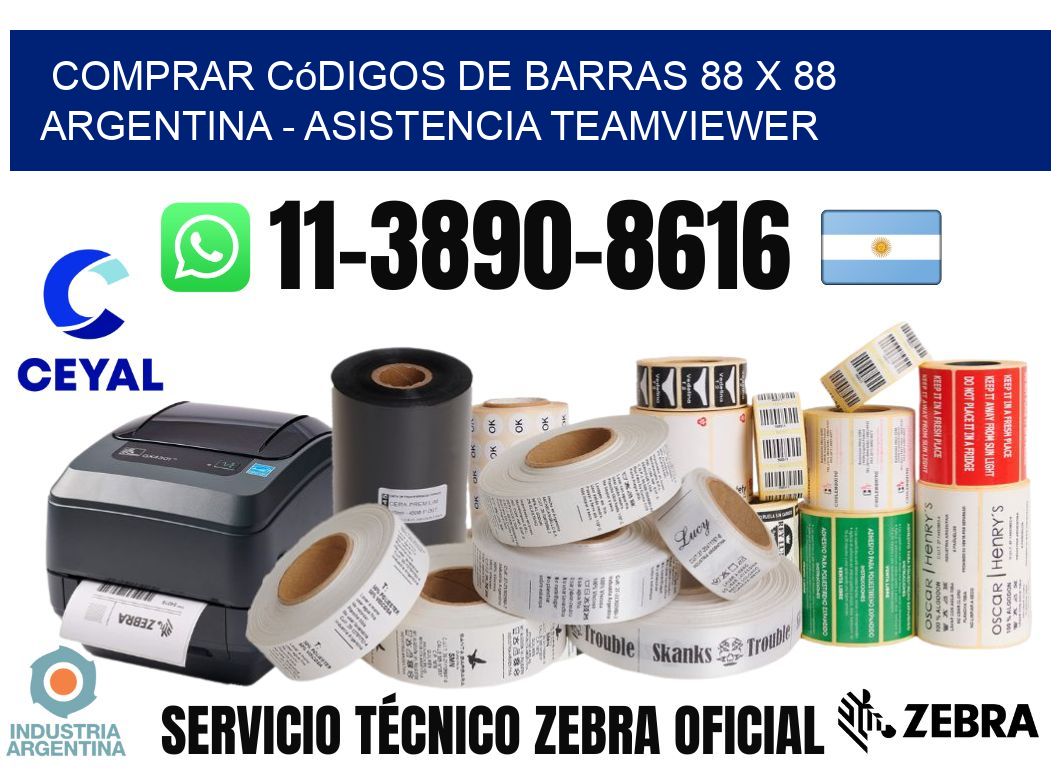 Comprar códigos de barras 88 x 88 argentina - asistencia teamviewer