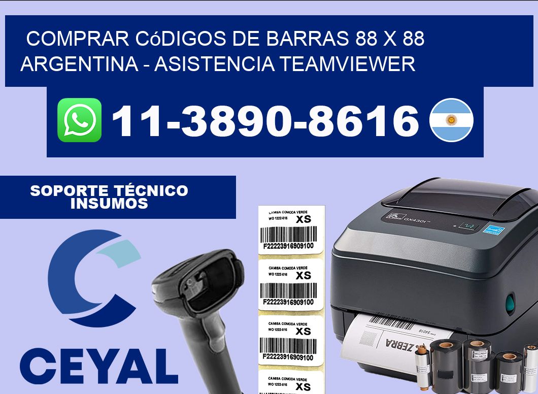 Comprar códigos de barras 88 x 88 argentina – asistencia teamviewer