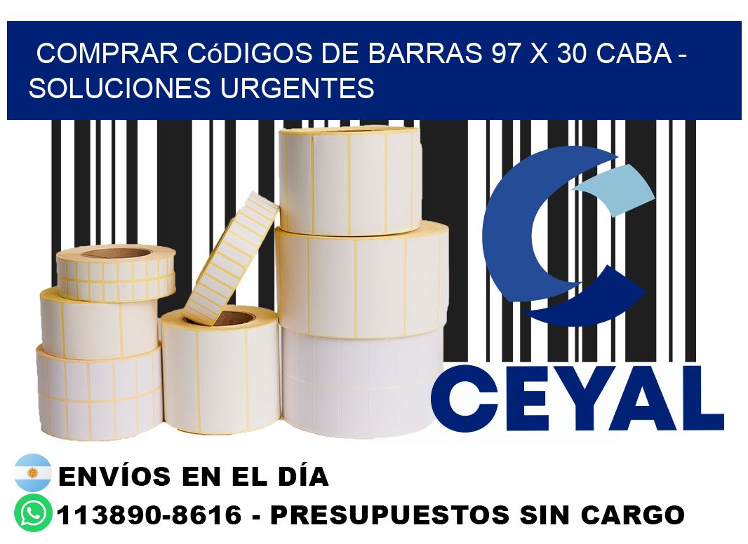 Comprar códigos de barras 97 x 30 CABA - soluciones urgentes